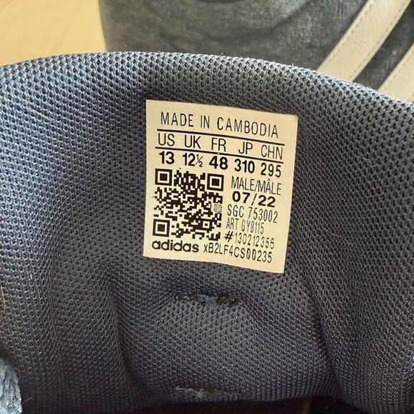 Adidas Men's Denim Blue Sneakers size 13 - Picture 5 of 6